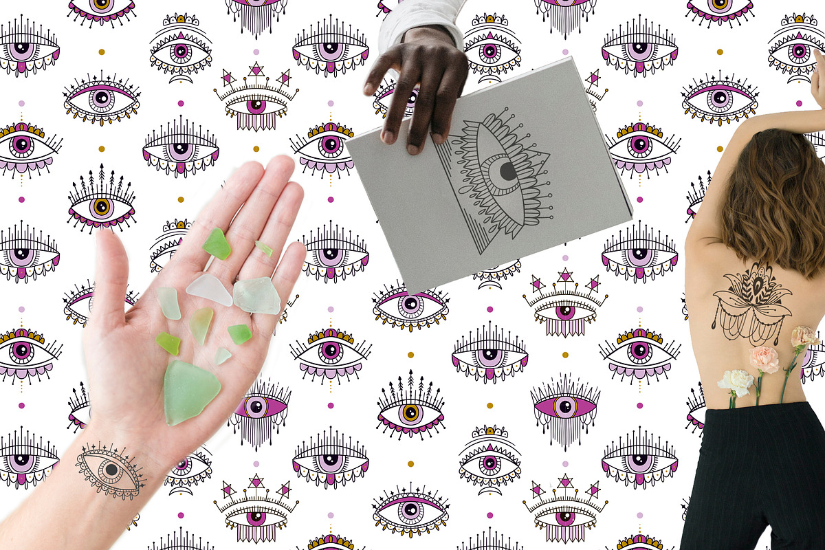 Eye of providence. Ink graphic set., a Decorative Illustration by Moonflora (Photo 6 of 7)