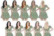 Lemon Girls Clipart, a Person Illustration by GlamArtZhanna (Thumbnail 2 of 5)