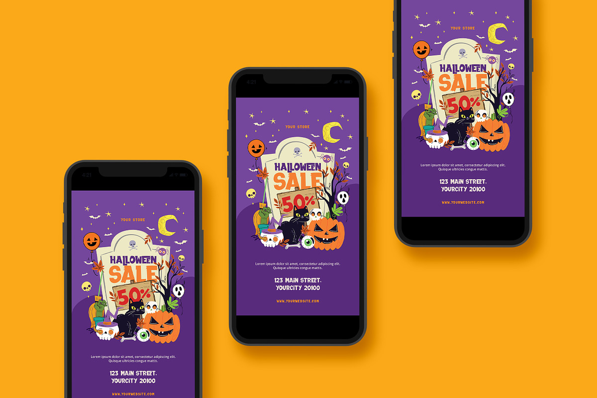 Halloween Sale Flyer, a Flyer Template by Creativestoree (Photo 4 of 5)