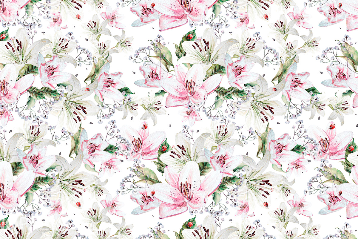 Hand Drawn watercolor flowers lily, an Object Graphic by Knopazyzy (Photo 5 of 6)
