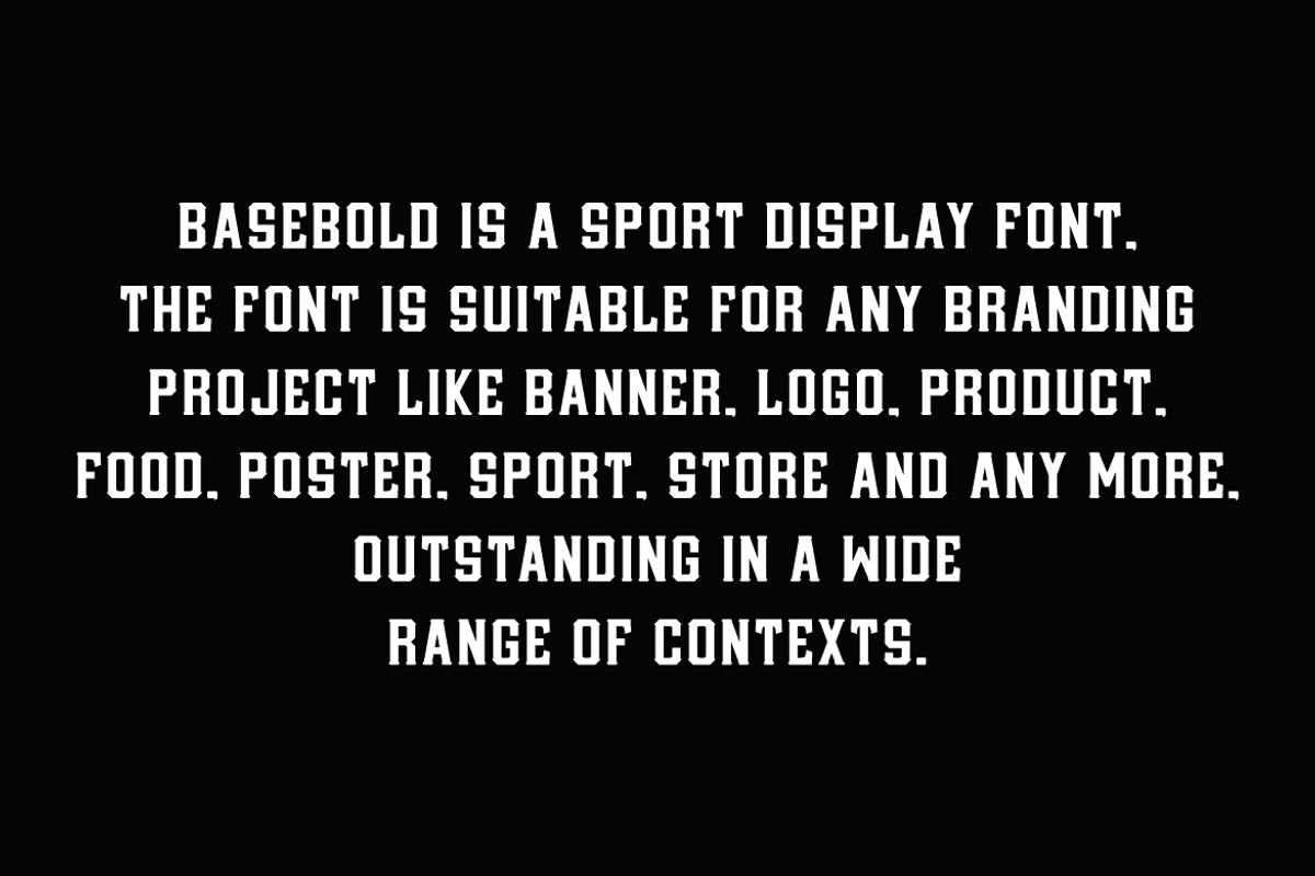 Basebold Sport Varsity Baseball Font, a Serif Font by QR Design Studio (Photo 5 of 7)