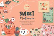 Sweet Halloween Graphic Illustration, a Food Illustration by CreativeChristiana (Thumbnail 1 of 13)