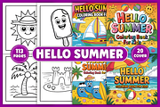 Hello Summer Coloring Pages for Kids, a Seasonal Illustration by Ink Gallery (Thumbnail 1 of 4)