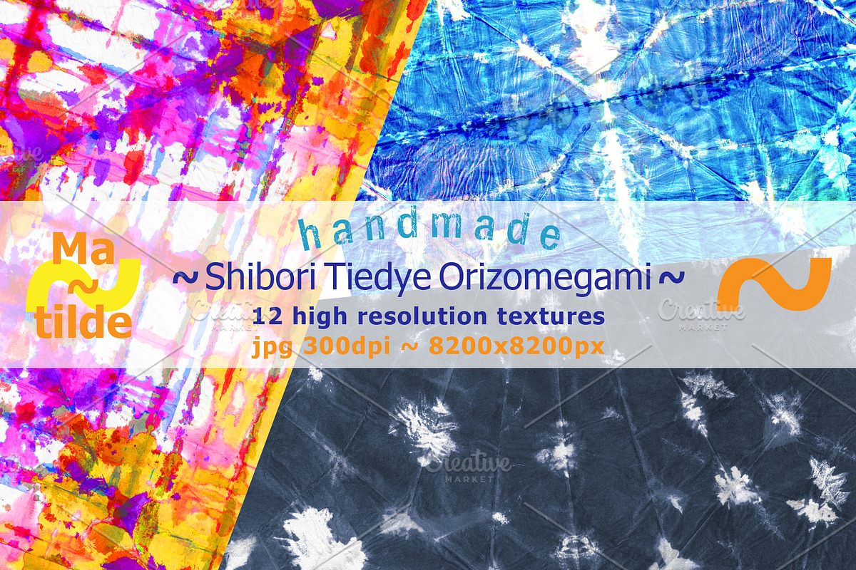 Shibori Tiedye Orizomegami Textures, a Texture Graphic by MatildeGraphics (Photo 3 of 14)