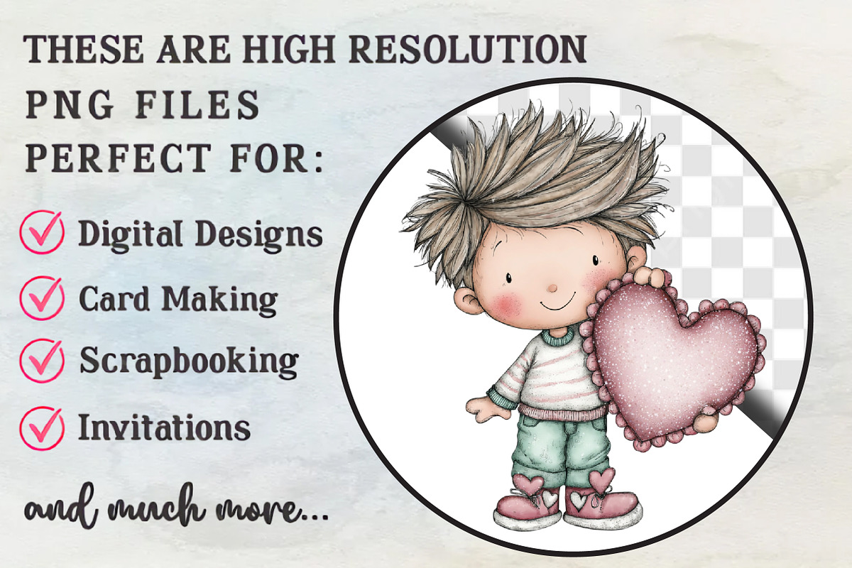Goofy Valentine Human Cartoon Pack, a Person Illustration by RobertsArt (Photo 2 of 7)
