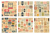 Vintage Label Patterns Digital Paper, a Background Graphic by Gloria Designed It (Thumbnail 3 of 4)
