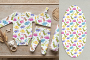 Watercolor Dinosaur Clipart Baby, an Object Graphic by the_myro (Thumbnail 7 of 11)