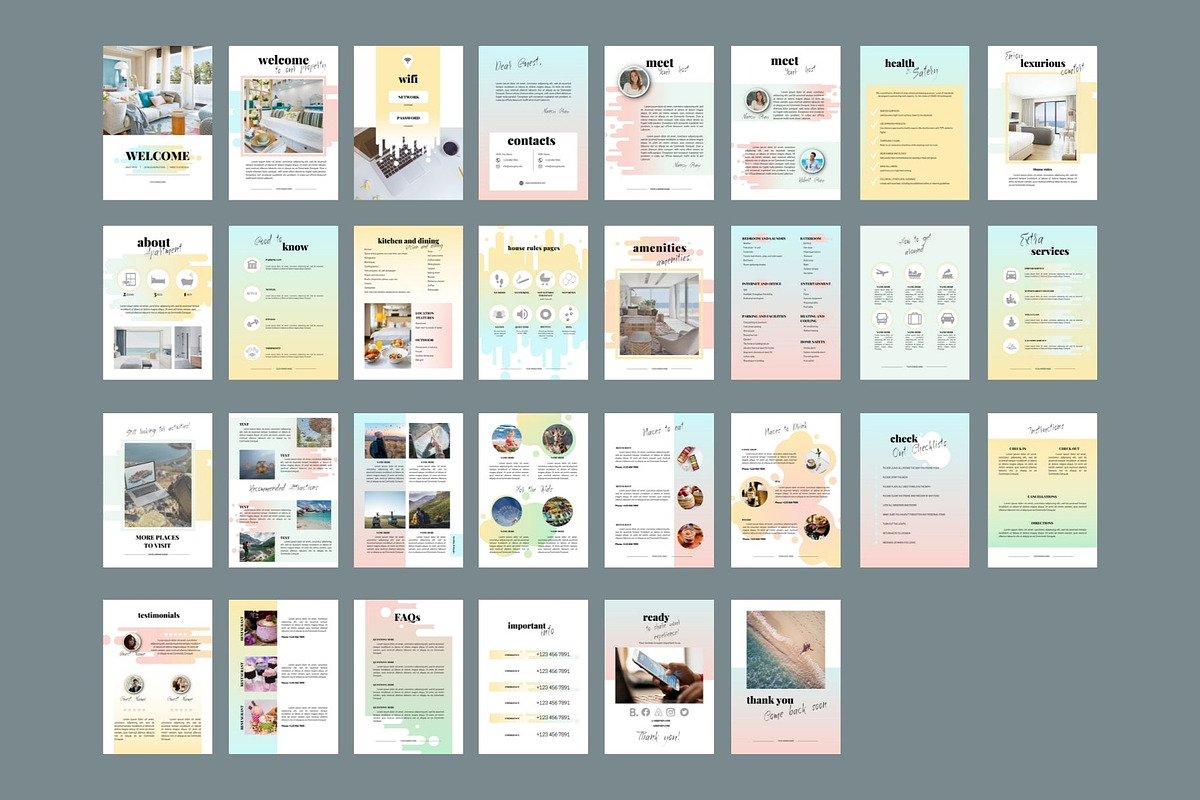 Airbnb Welcome Book Templates, a Magazine Template by MediaKitTemplates (Photo 5 of 6)