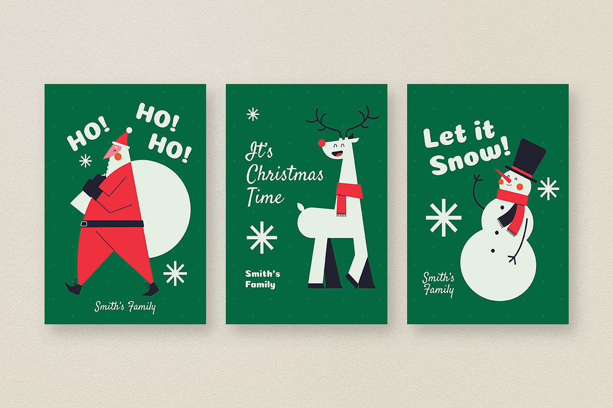 Holiday Retro Christmas Card, a Card Template by Guuver (Photo 2 of 3)