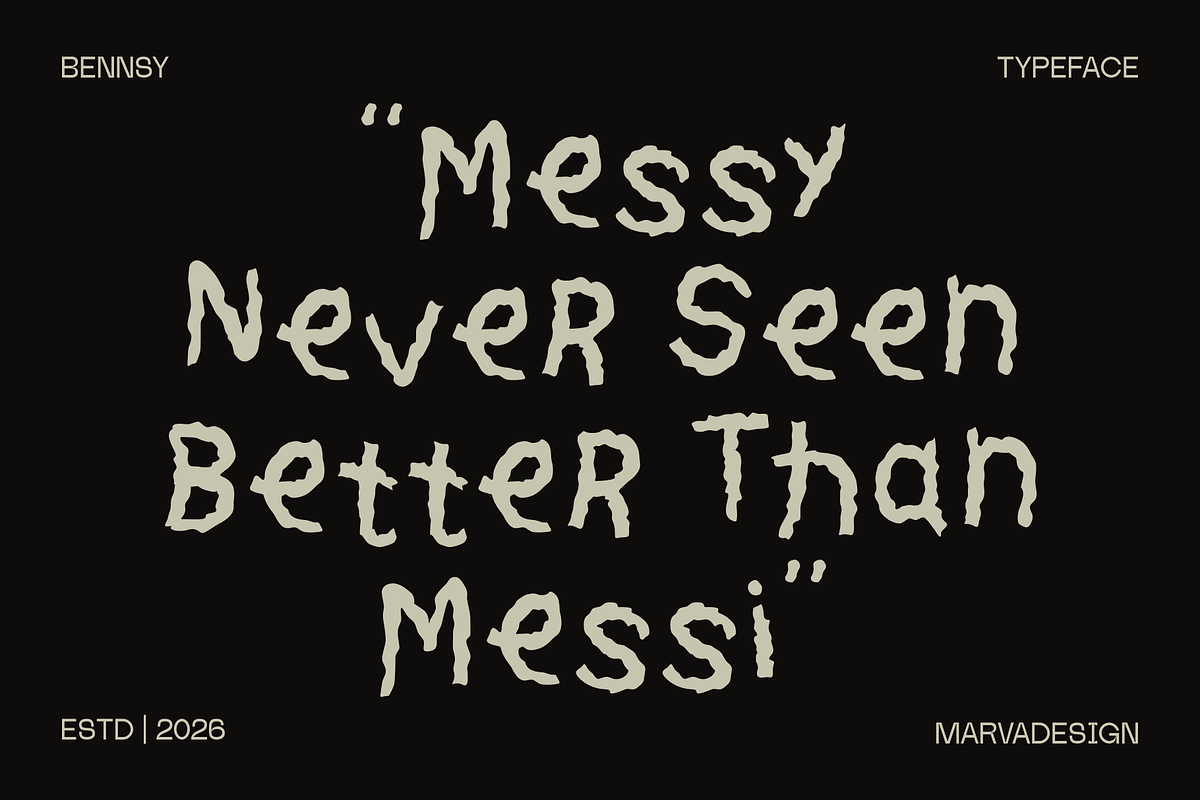 Bennsy - Messy Handwritten Font, a Handwritten Font by Marvadesign (Photo 9 of 10)