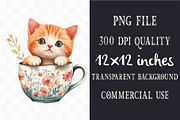 Watercolor Cat Mom Clip Art, an Illustration by Designking (Thumbnail 8 of 10)