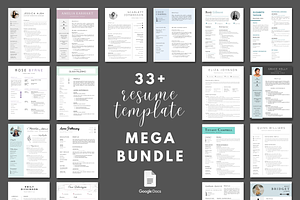 30+ Resume Bundle for Google Docs
