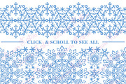 Snowflakes seamless lace borders 01, a Pattern Graphic by Tatianakost49 (Thumbnail 4 of 6)