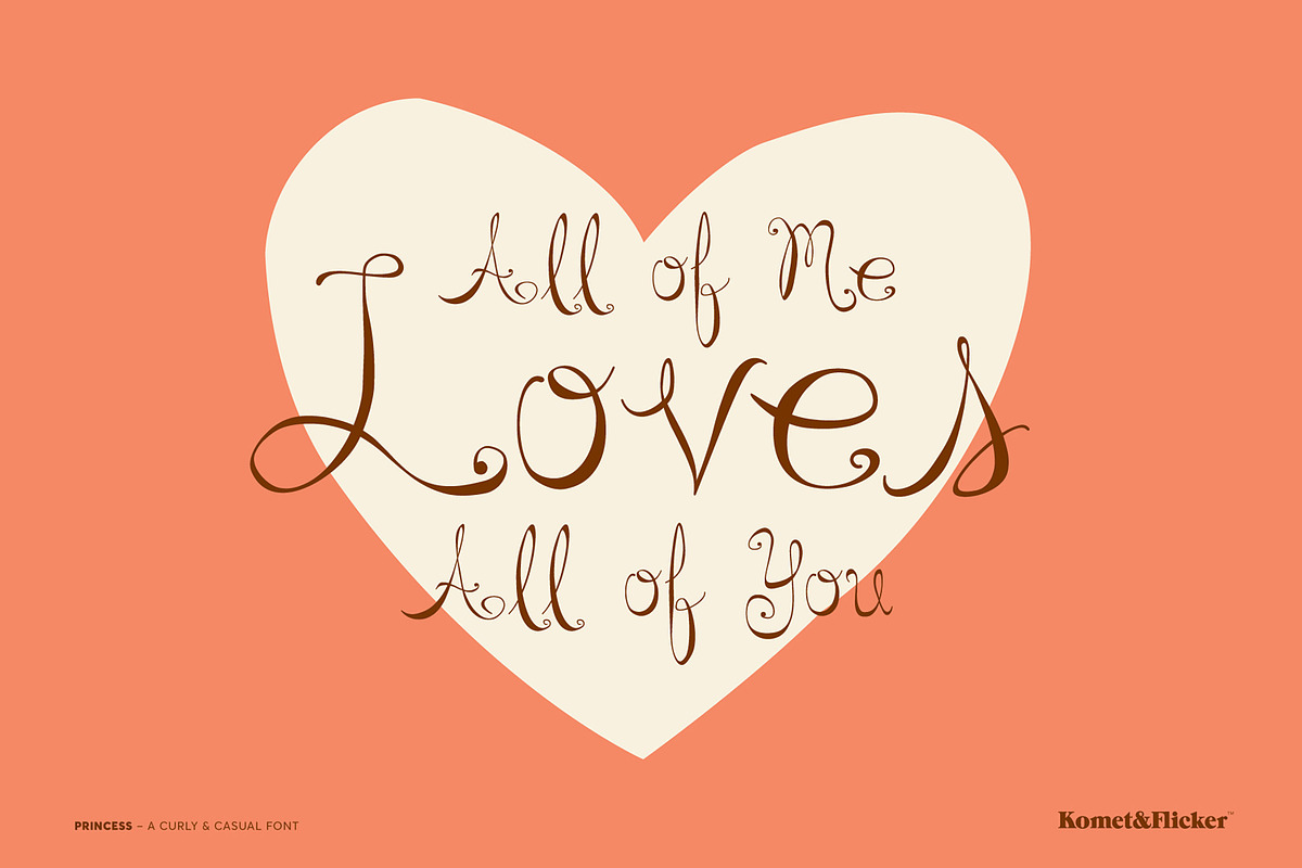 Princess – A Curly & Casual Font, a Script Font by Komet & Flicker (Photo 10 of 10)