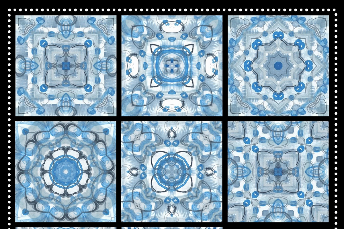 Blue Porcelain Abstract Patterns, a Pattern Graphic by Gen Aumonier (Photo 4 of 14)