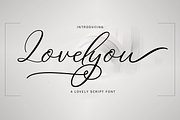 Lovelyou, a Script Font by Deniz86 (Thumbnail 1 of 8)