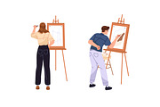 Artists drawing at art classes, an Education Illustration by PaperTrident (Thumbnail 4 of 8)