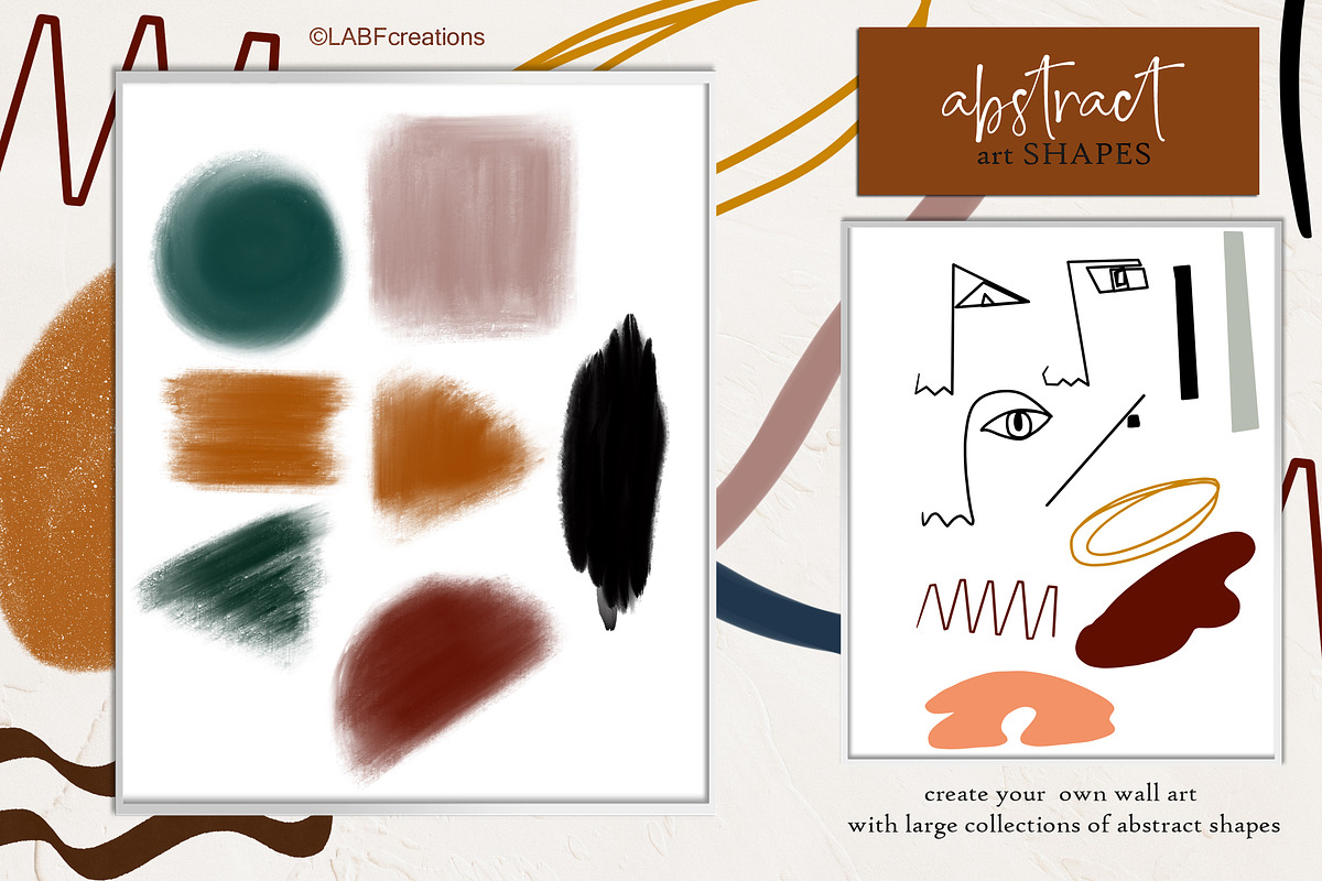Abstract shape  Oneline art clipart, a Decorative Illustration by LABFcreations (Photo 12 of 15)