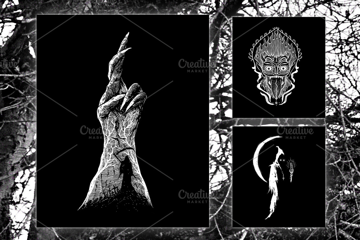 7 Mystery T-Shirt Designs Monochrome, an Animal Illustration by Design by sebrodbrick (Photo 3 of 6)