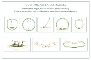 Golf Club Watercolor Collection, a Sport Illustration by WatercolorElena (Thumbnail 4 of 13)