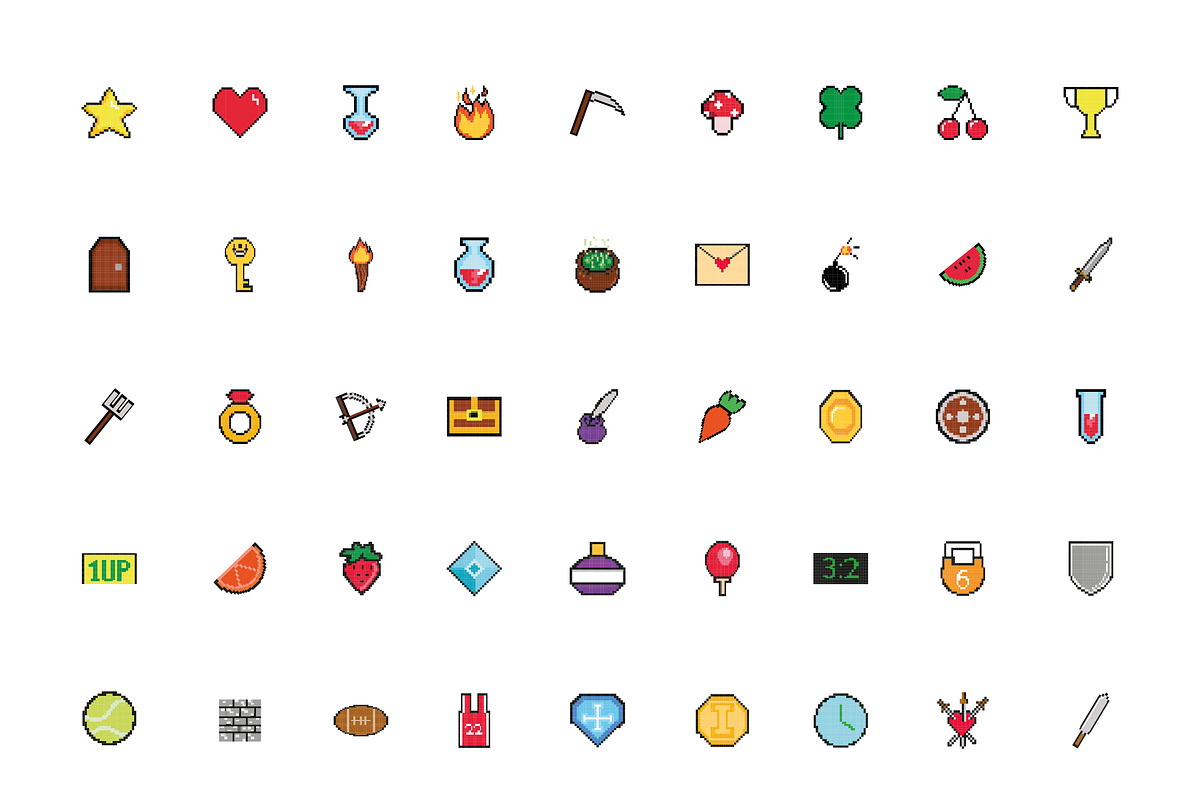 Pixel Game Icon Set