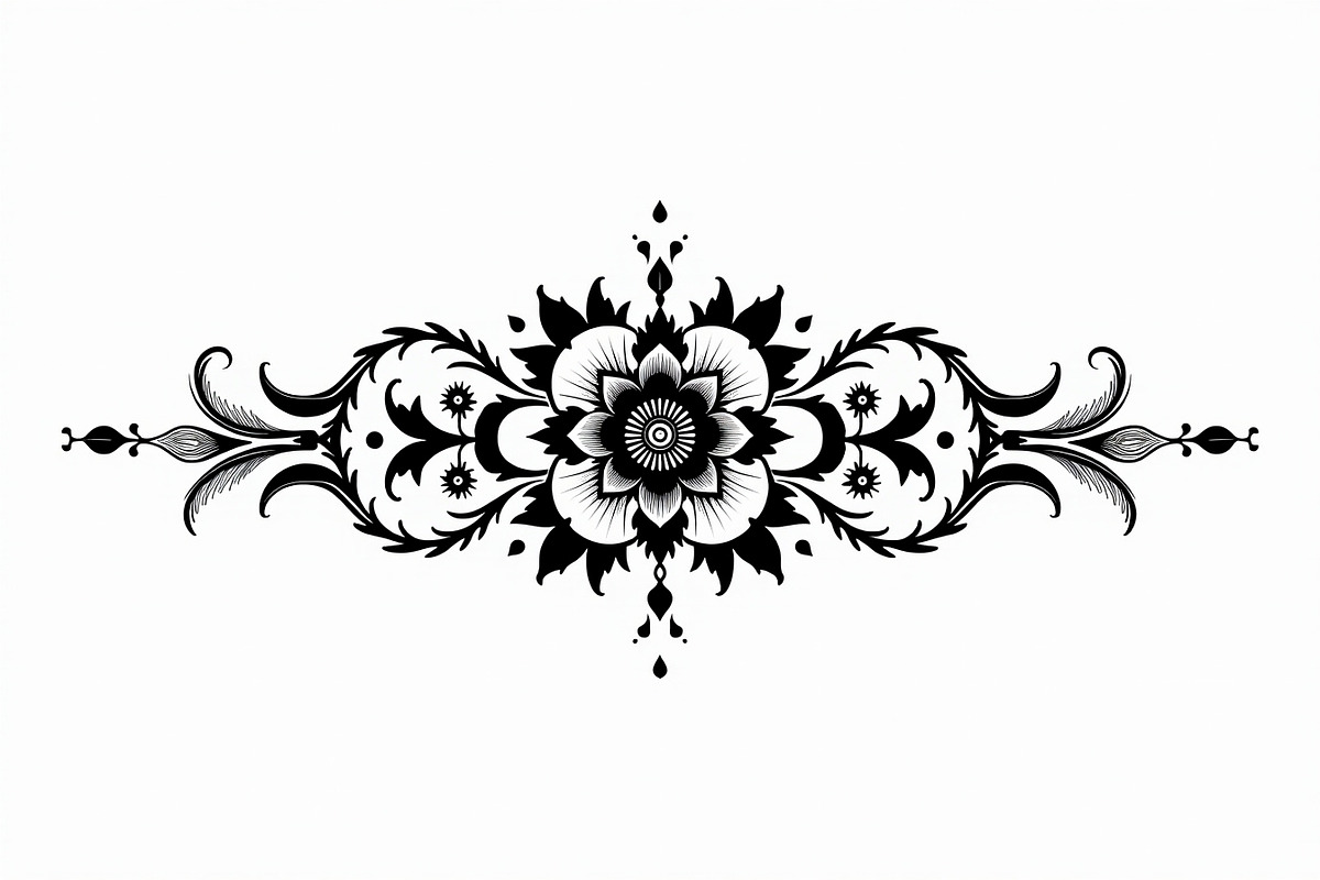 Elegant Floral Mandala Design, an Illustration by balal (Photo 3 of 9)