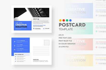 Postcard template design, a Card Template by Tanmoy Topu