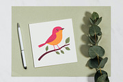 14 Cute Red Robin Bird on Tree Twig, an Animal Illustration by jongcreative (Thumbnail 8 of 8)