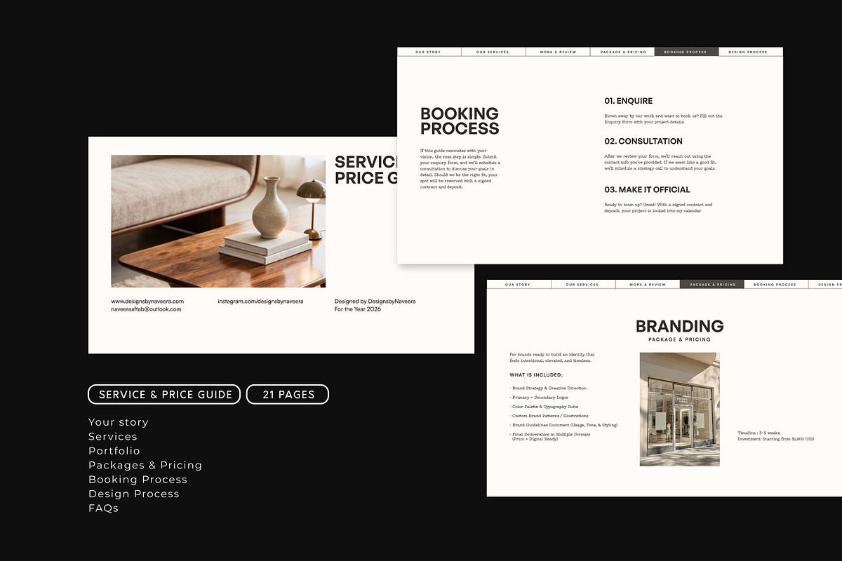 Brand Designer Business ToolKit, a Branding & Logo Template by Naveera Aftab (Photo 3 of 8)