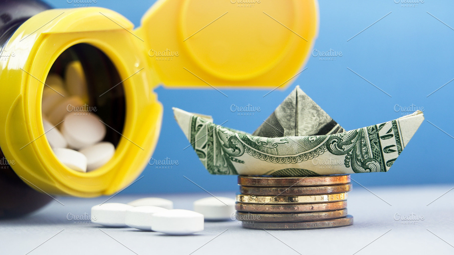 Creative representation of money and, a Health & Medical Photo by 1miromiro