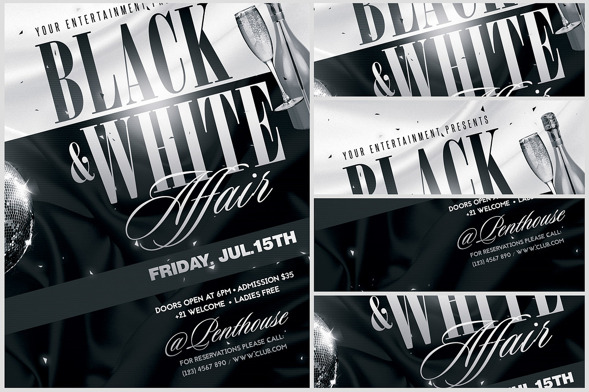 Black and White Flyer Template, a Flyer Template by FlyerHeroes (Photo 4 of 4)