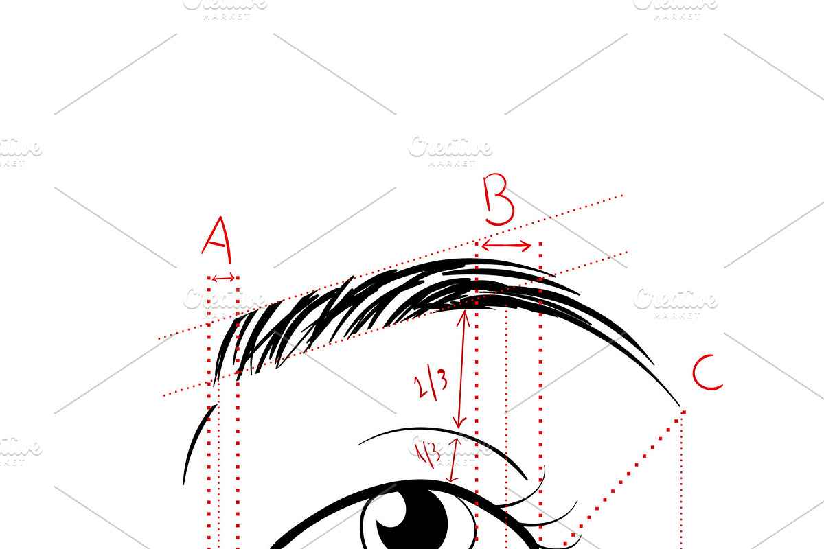 Shaping The Eyebrows, an Object Illustration by aliona..almazova