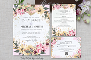 Greenery Pink Floral Wedding Suite, an Invitation Template by Elegant_Studio44 (Thumbnail 3 of 4)