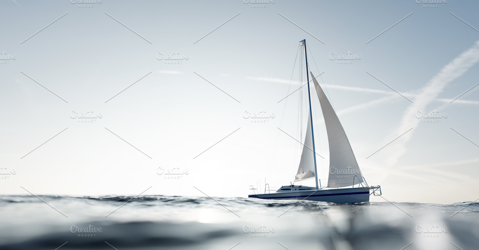 Sailing yacht on the ocean., a Transportation Photo by Photocreo Michal Bednarek
