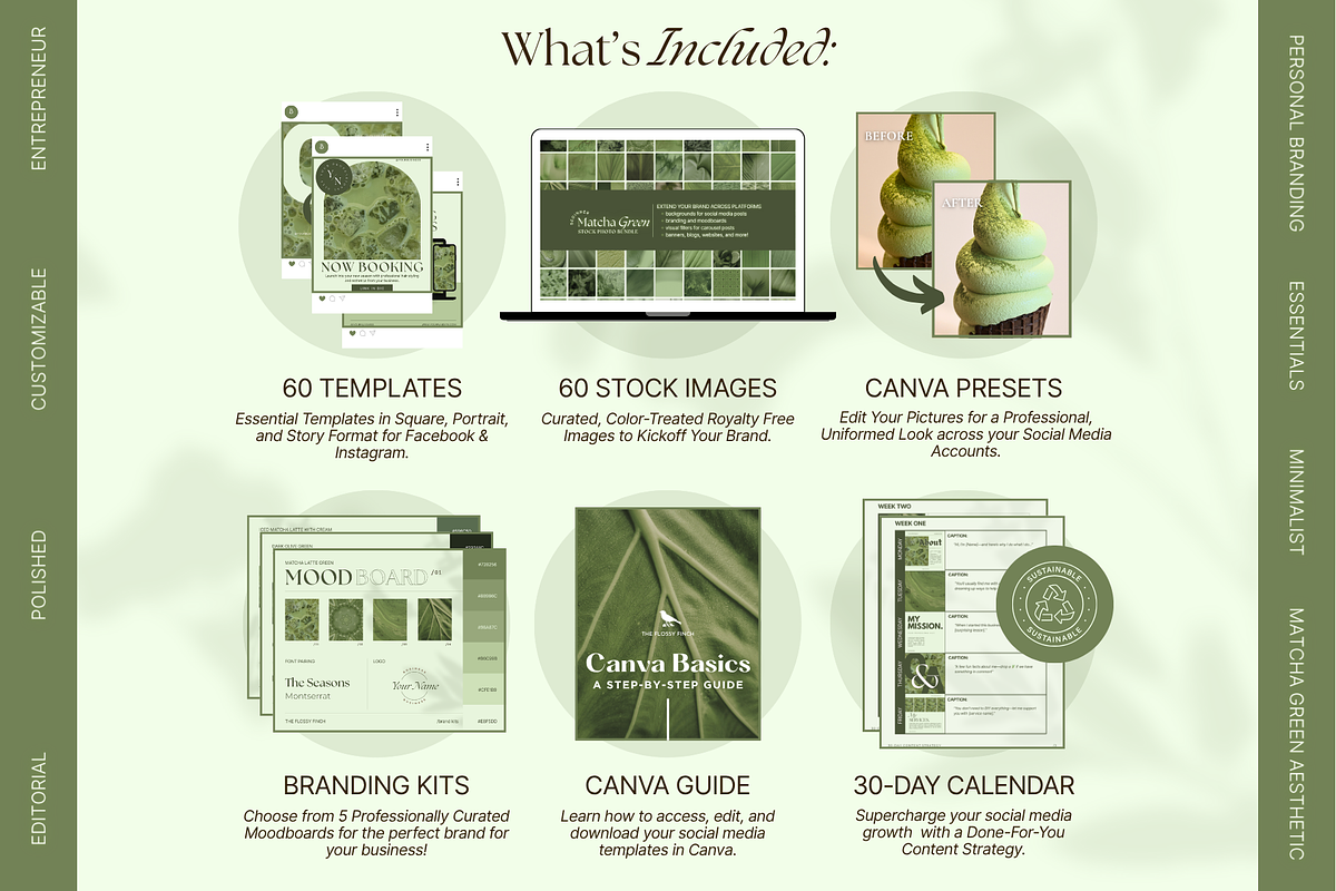 Matcha Green Branding Kit preview 3