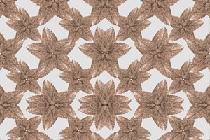 Stylized Leaves Floral Collage Seamless Pattern