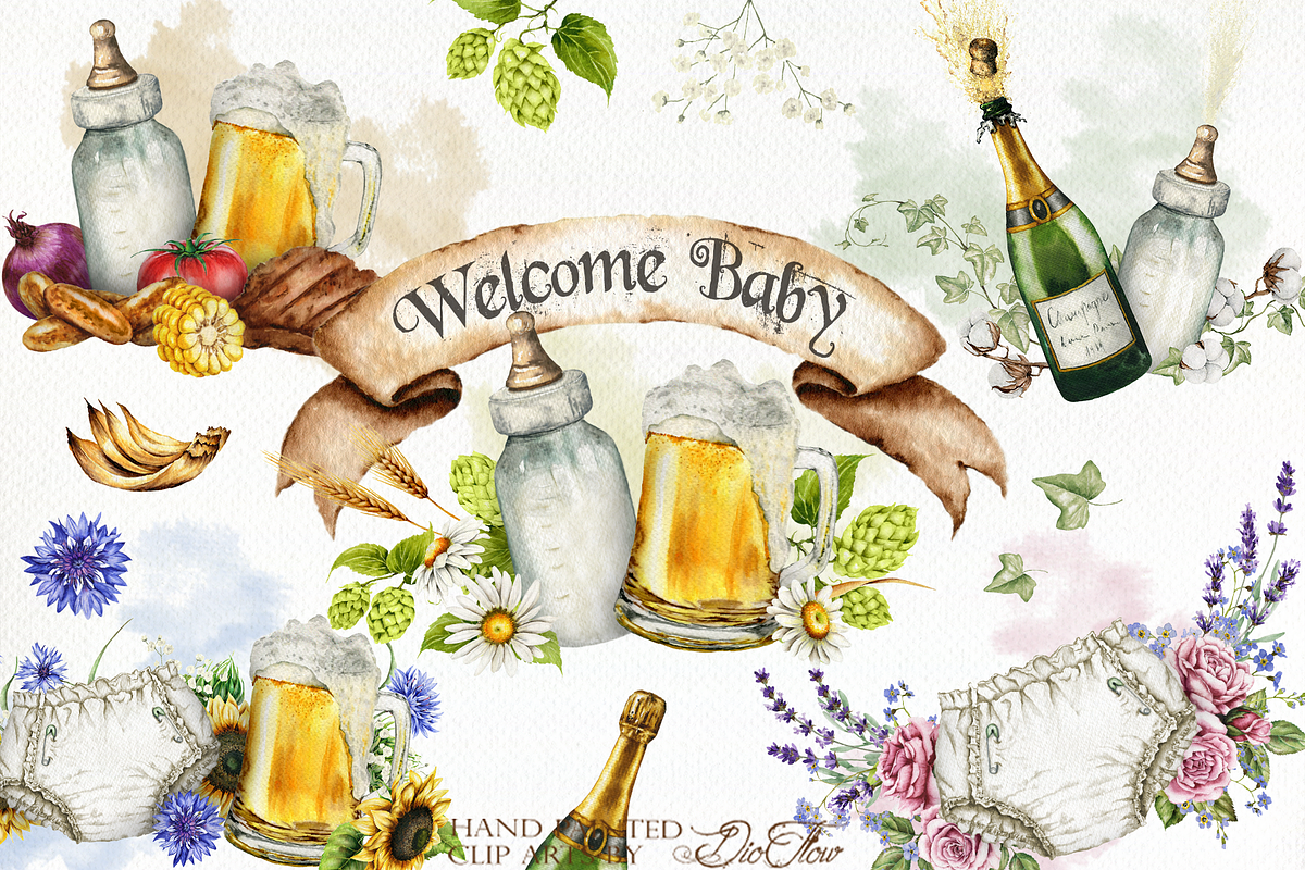 Welcome Baby Illustration, an Illustration by DioFlow (Photo 1 of 2)