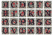Antique Initials font, a Blackletter Font by kaer_shop (Thumbnail 2 of 13)