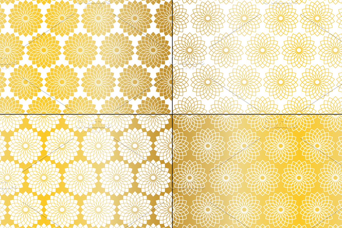 Seamless Gold Geometric Patterns, a Pattern Graphic by Melissa Held Designs (Photo 8 of 8)