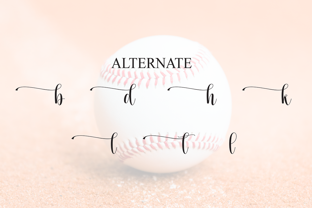 Softball | Script Font, a Handwritten Font by Scratchones (Photo 8 of 9)