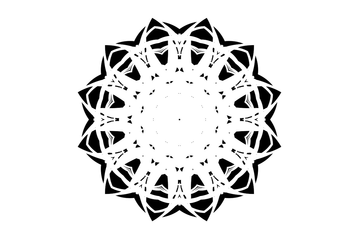 Modern Black and White Mandala Pack, a Decorative Illustration by NJ Himel (Photo 46 of 101)