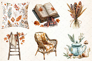 Boho Autumn Clipart, an Illustration by DreamCafeArt (Thumbnail 3 of 7)