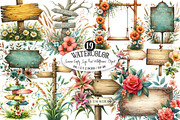 Summer Empty Sign & Wildflowers PNG, an Illustration by Designking (Thumbnail 1 of 4)
