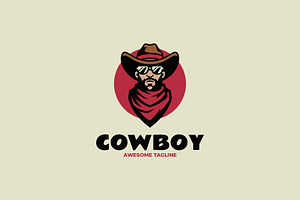 Mascot Cowboy Man Logo Design, a Branding & Logo Template by Artnivora.Std