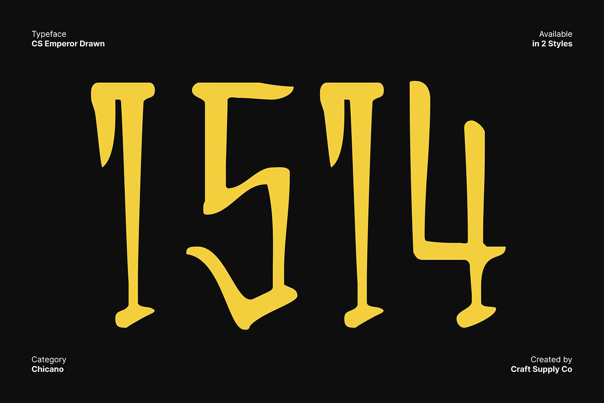 CS Emperor Drawn, a Sans Serif Font by Craft Supply Co. (Photo 4 of 8)