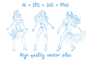 Vector Dancing Women Illustrations, a Person Illustration by Art of Sun (Thumbnail 3 of 3)