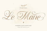 Le Maire - Modern Cursive Script, a Script Font by Pixesia Studio (Thumbnail 1 of 11)