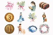 Watercolor Orient Express Clipart, an Illustration by Design Market (Thumbnail 3 of 5)