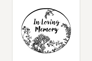 Obituary postcard with the text, a Person Illustration by Anna's Shop