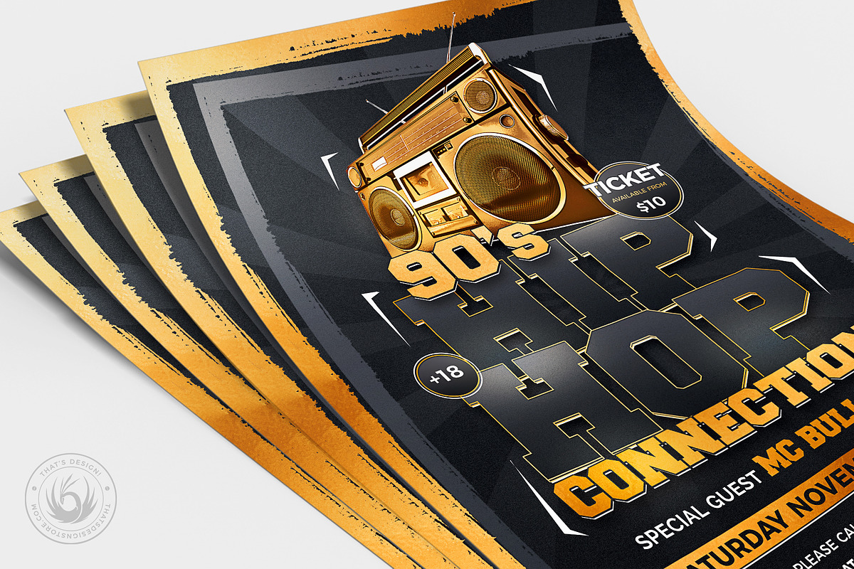 HipHop Connection Flyer Template V2, a Flyer Template by ThatsDesignArt (Photo 4 of 7)